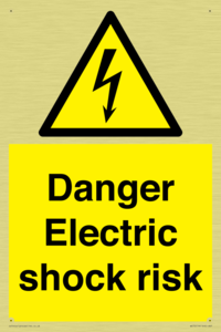 Danger Electric shock risk